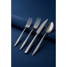 Gökdil Salkım 24 Vibe Steel Parça 6 Kişilik Çelik & Kutulu Çatal & Kaşık & Bıçak Takımı