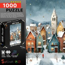 Soi Craft 1000 Parça Puzzle Karla Örtülü Kasaba Sokakları #6510