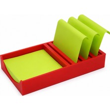 Yapı 3D Masaüstü Not Kağıtlık Düzenleyici Organizer | Minimal Tasarım | Ev Ofis Çalışma Masası Için Pratik