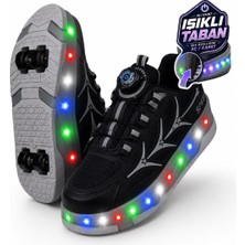 Nstil Unisex Spor Ayakkabı Akıllı Bağcıklı Işıklı 003 Suni Deri Kaydırmaz Taban