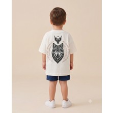 Babytex Kurt ve Göktürk Temalı Baskılı Çocuk Oversize Tişört %100 Pamuk Unisex Tişört