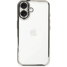 Ankaverse®  iPhone 16 Kılıf  Lensli Silikon - Gümüş