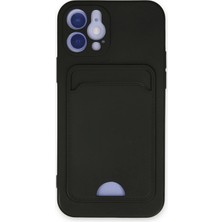 Ankaverse®  iPhone 12 Kılıf Kelvin Kartvizitli Silikon - Siyah