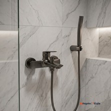 Kale Tandem Fırçalanmış Nikel Banyo Bataryası
