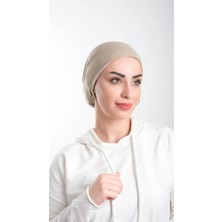Hürrem Bone Vizon Pratik Hazır Geçmeli Tesettür Bone Viskon Kumaş Sade 3003_10