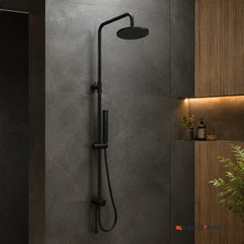 Kale Rain Mare Mat Siyah Duş Barı