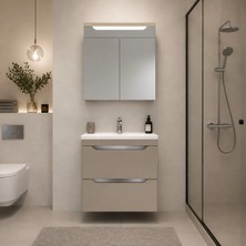 Kale Casilla 65 cm Vizon Banyo Dolabı Takımı (Ayna Dolabı)