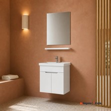 Kale Stora 65 Cm Parlak Beyaz Banyo Dolabı Takımı 610100200906