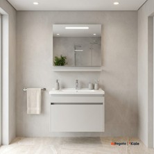 Kale Idea 2.0 80 Cm Parlak Beyaz Tek Çekmeceli Banyo Dolabı Takımı