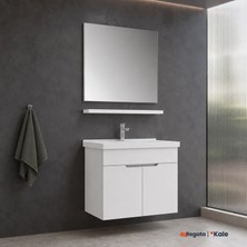 Kale Stora 80 Cm Parlak Beyaz Banyo Dolabı Takımı