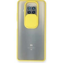 Ankaverse®   Mi 10T Lite Kılıf Palm Buzlu Kamera Sürgülü Silikon - Sarı