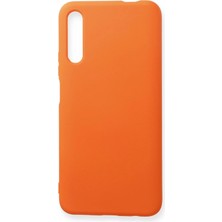 Ankaverse®  Huawei P Smart Pro / Y9S Kılıf Nano Içi Kadife Silikon - Turuncu