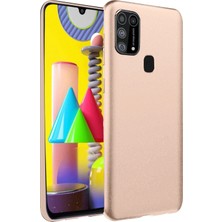 Ankaverse®  Samsung Galaxy M31 Kılıf Nano Içi Kadife Silikon - Pudra