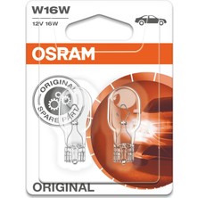 Osram T15 Orijinal 921-02B Osram Lamba W16W, Kuyruk Ampuller, 12V W2.1x9.5d