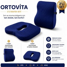 Ortovita Visco Omurga Sağlığını Koruyan ve Ağrıları Azaltan 2 Li Set Minder ve Sırtlık