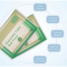 Nicaea Home Hijyenik Su da Çözünebilir Kullan-at Klozet Kapağı Örtüsü 10x10 lu Paket