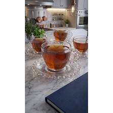 Rossel Premium Pearly 6 'lı Cam Çay Fincanı