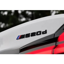 İdeal Aksesuar Bmw M520D Bagaj Yazısı Siyah Renk - Bmw M520D Trunk Emblem Black Color