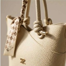 Wikidays.s Moda Trendi Impol Şal Aksesuarlı Kadın Mini Tote Çanta