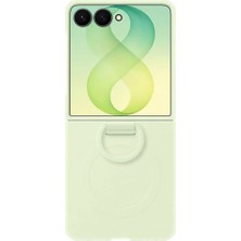 Samsung Galaxy Z Flip8 Silikon Yüzüklü Magnet Kılıf - Mint