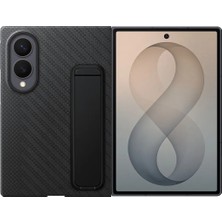 Samsung Galaxy Z Fold8  Standlı Karbon Kılıf - Siyah
