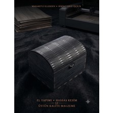 Çetman Global Hediyelik Sandık Kutusu - Lazer Kesim Dıy Ahşap Kutu 10X9X6 cm  Ahşap Demonte