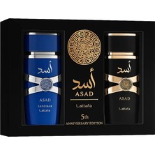 Lattafa Asad Edp 100 ml + Asad Zanzibar Edp 100 ml Erkek Parfüm Seti