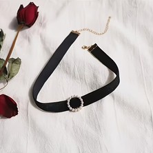 Zurafa Shop Choker Kolye -Siyah Aksesuar Kolye