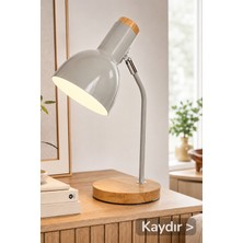 Vivido Home Ahşap Nordic Gri Masa Lambası