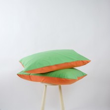 Cozy Home Popping Colors Yastık Kılıfı Venus Turuncu-Yeşil 50X70