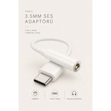 Type-C To 3.5mm Kulaklık Dönüştürücü - Tip C Ses Adaptörü Çevirici