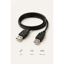 USB 3.0 Erkek To Erkek Veri Kablosu 30 cm - Web Kamera ve Sabit Disk Uyumlu