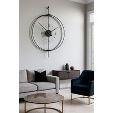 Marvielle 60X75CM Büyük Lüks Çift Çemberli Kırılmaz Camlı Sessiz - Duvar Saati
