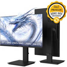 James Donkey Ravel Q70 27'' 210Hz 1ms Gtg Fast IPS Qhd 2k Pivot Gaming Monitör (Ölü Pikselde Anında Değişim)