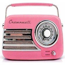Marvielle Pembe Retro Tasarımlı Bluetooth Fm Radyo, Nostaljik Atmosfer - Nostaljik Radyo