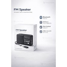 Marvielle Bluetooth Mini Hoparlör ve Radyo Alarm Saatli Taşınabilir Ses Cihazı - Alarm Saatli Radyo