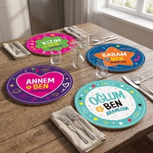 Nesnel Gift Aramızda 4'lü Supla Seti Uv Baskı 30 cm Mdf