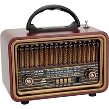 Marvielle Şarjlı Bluetooth ve USB Radyo, Retro Tasarım ve Hafıza Kartı Desteği - Nostaljik Radyo
