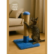 Marvielle Peluş Dokulu Mavi Kedi Tırmalama Tahtası, Yumuşak ve Dayanıklı Tasarım - Kedi Tırmalaması