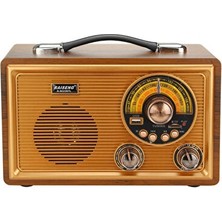Marvielle Kahverengi ve Kablosuz Hoparlör, Vintage Tarz - Nostaljik Radyo