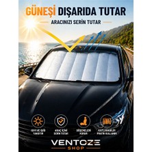 Marvielle Isı Yansıtıcı Vantuzlu Katlanabilir Ön Cam Güneşlik Paneli - Oto Güneşlik Perde