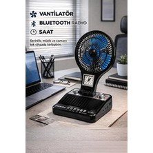 Marvielle Everton Saatli Bluetooth Radyo, Nostajik Müzik ve Serinlik Sunar - Vantilatör
