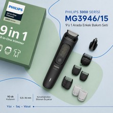 Philips 3000 Serisi 9in1, Erkek Bakım Seti, Yüz/saç/vücut Tıraş Makinesi, Islak /kuru Kullanım, MG3946/15