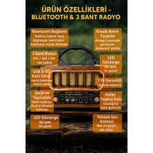 Marvielle Taşınabilir Bluetooth Radyo ve Hoparlör ile Müzik Keyfi - Nostaljik Radyo
