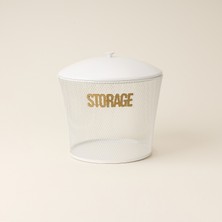 Ang Design Bodrum Storage Kapaklı Patates Soğan Sepeti - Beyaz