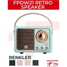 Marvielle Retro Tasarımlı Mini Taşınabilir Fm Radyo ve Bluetooth Hoparlör - Nostaljik Radyo