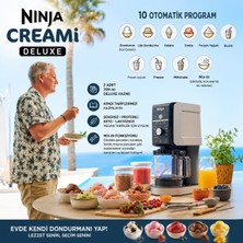 Ninja Deluxe 10-In-1 Dondurma ve Frozen Makinesi NC501EU | Gelato, Sorbe, Frozen Yoğurt, Milkshake, Slushi | 2X709 ml Hazne