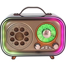 Marvielle Kablosuz Radyo ve Bluetooth Hoparlör, Mp3 ve Sd Kart Desteği - Nostaljik Radyo
