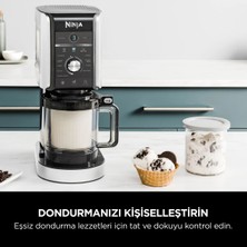 Ninja Creami Deluxe Geniş Hazneli Dondurma Makinesi Frozen Yoğurt Slushi Frappe Sorbe Gelato ve Milkshake Hazırlama Ev Tipi Cihaz Seti