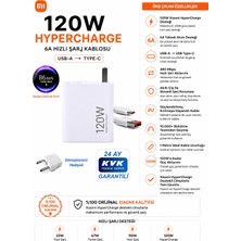 Xiaomi 120W (Watt) Turbo Hızlı Şarj Aleti Adaptörü Kablo Seti Dönüştürücülü ( Kvk Teknik Servis Garantili )